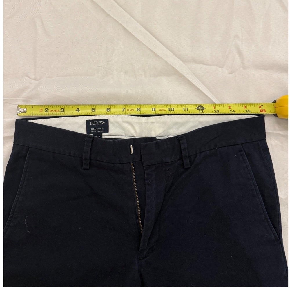 J.Crew Mens Bedford Chino Pants Size 30x30 Blue Navy Casual Preppy Office Work - Picture 7 of 9
